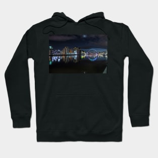 Newcastle quayside at night lit up Hoodie